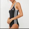 Adidas Tops | Adidas 3 Stripe Bodysuit | Color: Black/White | Size: S
