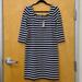 J. Crew Dresses | J. Crew Nwt Stripe Square Neck Knit Dress S | Color: Blue/White | Size: S