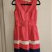 Kate Spade Dresses | Euc Kate Spade A Line Belted Sawyer Dress Size 4, With Pockets | Color: Blue/Red | Size: 4
