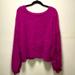 American Eagle Outfitters Tops | American Eagle Oversized Magenta Fuzzy Soft Sweater. Euc Size S. | Color: Pink/Red | Size: S