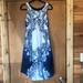 Free People Dresses | Free People Floral High Low Open Back Dress | Color: Blue/White | Size: S