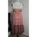 Free People Dresses | Free People Floral Lace Sheer Hi Low Midi Dress 0 | Color: Cream/Red | Size: 0