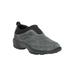 Women's Wash & Wear Slip On Ii Flat by Propet in Pewter Suede (Size 8 X(2E))