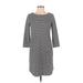 Workshop Republic Clothing Casual Dress - Shift: Black Stripes Dresses - Women's Size X-Small