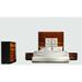 Hispania Home Klass Panel 4 Piece Bedroom Set Wood in Brown/Red/White | King | Wayfair Klass101-KSet