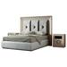 Hispania Home Klass Panel 4 Piece Bedroom Set Upholstered, Solid Wood in Brown/Gray | King | Wayfair MA64-KNS