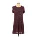 Forever 21 Casual Dress - Shift: Burgundy Marled Dresses - Women's Size Medium