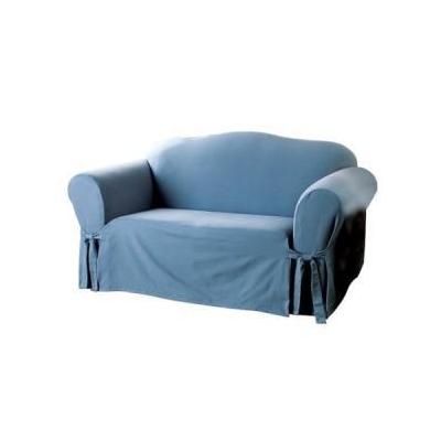 Sure Fit Cotton Duck Sofa Slipcover Blue Stone