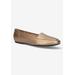 Extra Wide Width Women's Thrill Pointed Toe Loafer by Easy Street in Bronze (Size 8 1/2 WW)