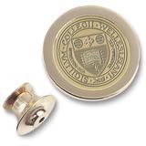 Gold Wellesley Blue Shield Logo Lapel Pin