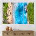 East Urban Home Turquoise Tropical Beach Aerial View II - Nautical & Coastal Canvas Wall Art Print Metal in Blue/Green | Wayfair