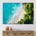 East Urban Home Turquoise Tropical Beach Aerial View IV - Nautical & Coastal Canvas Wall Art Print Canvas, in White | 28 H x 36 W x 1 D in | Wayfair