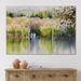 East Urban Home Two Swans in the Pond - 3 Piece Wrapped Canvas Painting Canvas, Wood in White | 28 H x 36 W x 1 D in | Wayfair