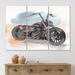 East Urban Home Vintage Motorcycle On Blue Sky - Vintage Canvas Wall Art Print Metal in Black/Gray | 32 H x 48 W x 1 D in | Wayfair