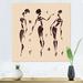 East Urban Home Abstract Brown Dancers - Glam Canvas Wall Art Print Canvas in Black | 16 H x 16 W x 1 D in | Wayfair