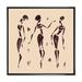 East Urban Home Abstract Brown Dancers - Glam Canvas Wall Art Print Canvas in White | 36 H x 36 W x 1 D in | Wayfair