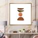 East Urban Home Minimal Half Moons & Orange Full Moon - Graphic Art on Canvas in Brown/White | 30 H x 30 W x 1 D in | Wayfair