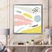 East Urban Home Pink Yellow & Grey Retro Decorative Elements - Modern Canvas Wall Art Print Canvas in Pink/Yellow | 16 H x 16 W x 1 D in | Wayfair