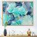 East Urban Home Turquoise & Purple Luxury Abstract Fluid Art Vi - Print on Canvas in Blue/Green | 12 H x 20 W x 1 D in | Wayfair