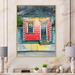 East Urban Home Small Clapboard House Lit By Lighted Lanterns - Print on Canvas in Red | 20 H x 12 W x 1 D in | Wayfair