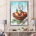 East Urban Home Clay Bowl of Yellow Persimmon - Print on Canvas Metal in Red | 32 H x 16 W x 1 D in | Wayfair CA89902BF9C74BB6828B00E51C9A7B5C