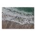 East Urban Home Sea Waves w/ Foam Breaking at the Shore - Print on Canvas Metal in Blue/Green | 40 H x 60 W in | Wayfair