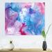 East Urban Home Blue & Red Abstract Clouds - Painting on Canvas Plastic in Blue/Pink | 34 H x 44 W x 1.5 D in | Wayfair