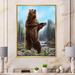 East Urban Home Bear Standing Bear - Painting on Canvas Metal in Brown/Green | 32 H x 24 W x 1 D in | Wayfair F80556B3695D4D71867CB64CB60CF628