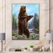 East Urban Home Bear Standing Bear - Painting on Canvas Plastic in Brown/Green | 44 H x 34 W x 1.5 D in | Wayfair AB212D7E13434A8D957E12F623573265