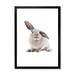 East Urban Home Portrait of a Rabbit on White II - Photograph on Canvas Metal in Black/Gray/White | 40 H x 30 W x 1.5 D in | Wayfair