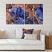 East Urban Home Blue Luxury Abstract Fluid Art XIV - 4 Piece Wrapped Canvas Graphic Art Canvas in Blue/Brown | 28 H x 48 W x 1 D in | Wayfair