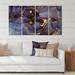 East Urban Home Purple & Gold Luxury Abstract Fluid Art - 4 Piece Wrapped Canvas Graphic Art Canvas in Indigo | 28 H x 48 W x 1 D in | Wayfair