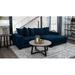 Blue Sectional - Home by Sean & Catherine Lowe Luxe 108" Wide Right Hand Facing Sofa & Chaise Polyester/Corduroy | 35 H x 108 W x 48 D in | Wayfair