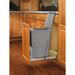 Rev-A-Shelf Pull Out Trash Can 35 Qt for Kitchen Cabinets Stainless Steel in Gray | 19.06 H x 11.5 W x 22.25 D in | Wayfair RV-12KD-13C-S