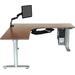 Populas Furniture Arnold Vox L-Shape Standing Desk w/ Bow Front Metal in Gray/White | 72 W x 24 D in | Wayfair VX727224 PC-L3