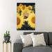 Rosalind Wheeler A Butterfly On A Sunflower - 1 Piece Rectangle Graphic Art Print On Wrapped Canvas in Brown/Green/Yellow | Wayfair