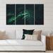 Bayou Breeze Dark Green Fern Leaf on Black IV by Ansel Adams - 4 Piece Wrapped Canvas Photograph Canvas in Black/Green | Wayfair