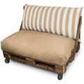 Coussin pour palette Toldotex Beige Siège et/ou Dossier 120x60x20 (uni) Beige - Beige