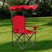 Costway Portable Folding Beach Canopy Chair W/ Cup Holders Bag Camping - 38''x 26.5'' x 51''