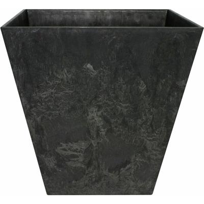 TrendLine Blumentopf Ella schwarz 35 x 35 cm Pflanztopf mit Drainage Pflanzkübel