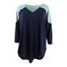 Free People Tops | Free People Women's Block Scoop Neck Top - Navy Combo | Color: Blue | Size: Various