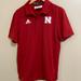 Adidas Shirts | Adidas Ncaa Nebraska Cornhuskers Football Tech Polo Shirt Red Ge1731 Mens M New | Color: Red | Size: M