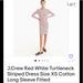 J. Crew Dresses | J.Crew Striped Turtleneck Dress; Petite Xxs; Euc | Color: Cream/Red | Size: Xxsp