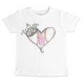 Toddler Tiny Turnip White San Diego Padres Baseball Tiara Heart T-Shirt