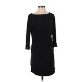 White House Black Market Casual Dress - Sheath Boatneck 3/4 Sleeve: Black Solid Dresses - Women's Size 2X-Small