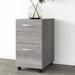 Inbox Zero Kemry 16" Wide 2 -Drawer Mobile Vertical Filing Cabinet Wood in Gray | 27.79 H x 16 W x 20.2 D in | Wayfair