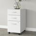 Inbox Zero Kemry 16" Wide 3 -Drawer Mobile Vertical Filing Cabinet Wood in White | 27.79 H x 15.71 W x 20.2 D in | Wayfair