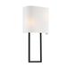 Wade Logan® Aldia 2 - Light Dimmable Flush Mounted Sconce Metal/Fabric in Black | 21 H x 10 W x 3.87 D in | Wayfair