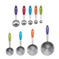 Farberware Pro Stainless Steel Measuring Set, 9-Piece Stainless Steel in Green/Blue/Indigo | 3.75 H x 6.5 W x 7 D in | Wayfair 5278659