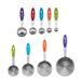 Farberware Pro Stainless Steel Measuring Set, 9-Piece Stainless Steel in Green/Blue/Indigo | 3.75 H x 6.5 W x 7 D in | Wayfair 5278659